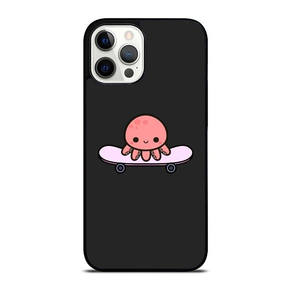 Octopus Riding Skateboard iPhone Case - Picture 1 of 1